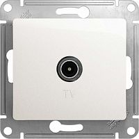 Розетка TV Коннектор без рамки Systeme Electric Glossa 1-м. перламутр картинка